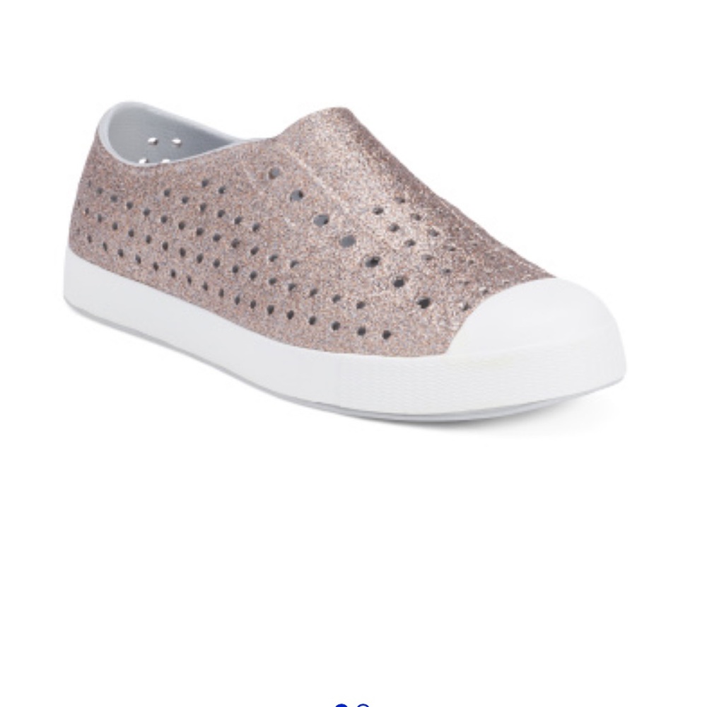 Girls Native Jefferson Bling slip-on shoes Sneakers metallic glitter size 7